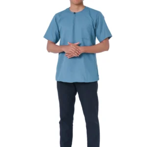 Kurta Teluk Belanga Short Sleeve | Aqua Green
